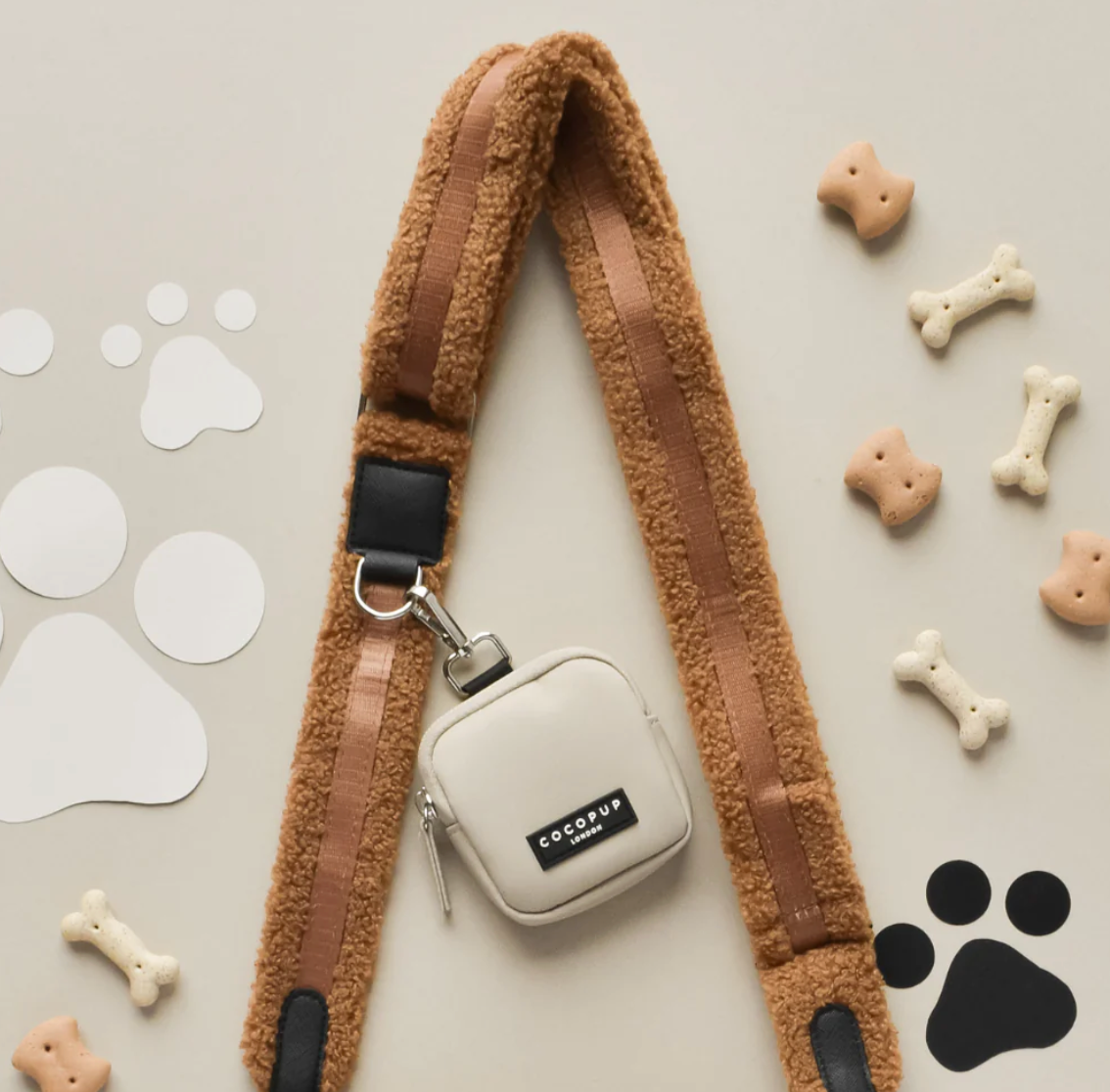 Sac de promenade + sangle + pochette frifri pour chien - Teddy Paddington