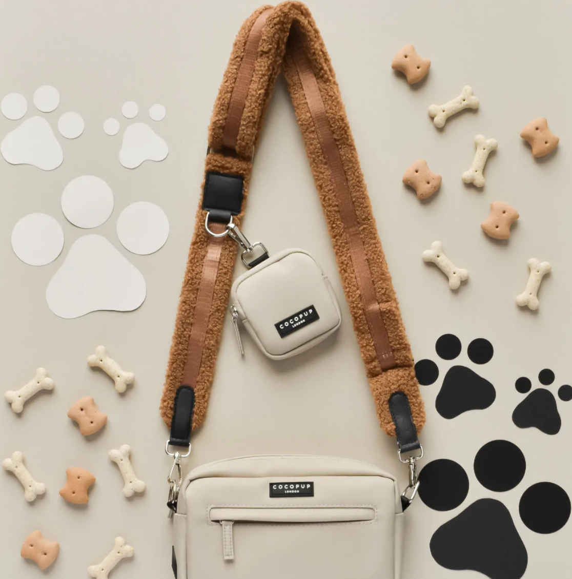 Sac de promenade + sangle + pochette frifri pour chien - Teddy Paddington