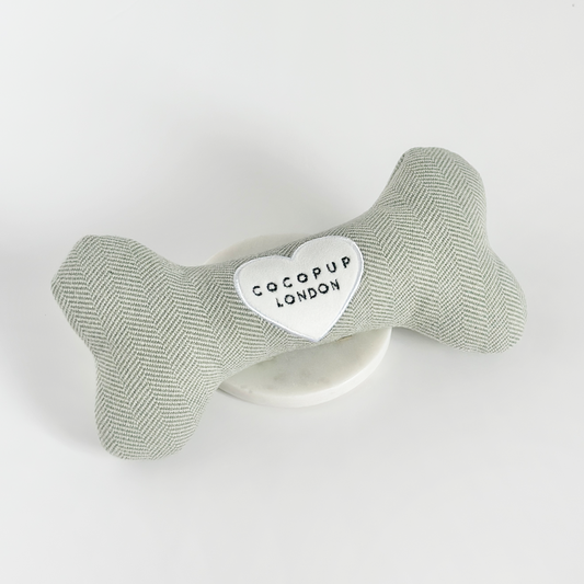 Jouet en os en tweed Sage