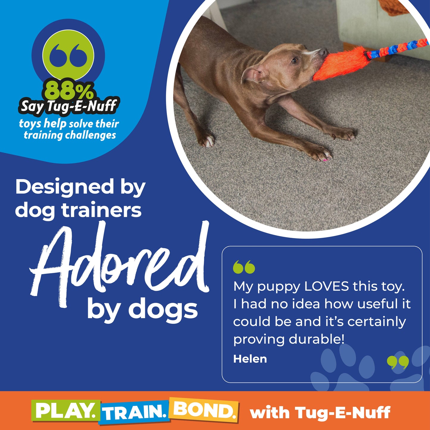 Bright Fauxtastic | Jouet de remorquage pour chien | Tug-E-Nuff