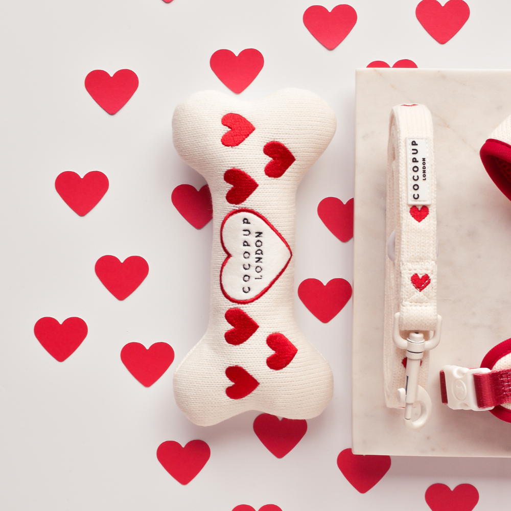 Câlins & Jouet en Tricot en Forme d'Os