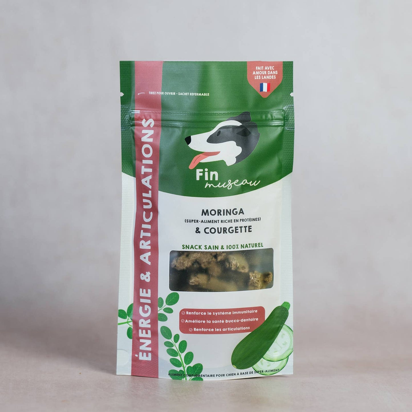Friandises au moringa et courgette